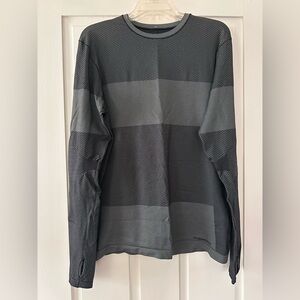 Brooks Men's Long-Sleeve Performance Top - Charcoal Gray